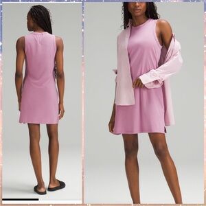 NWOT Lululemon Classic Fit Cotton Blend Dress Velvet Dusty Pink Sleeveless 6